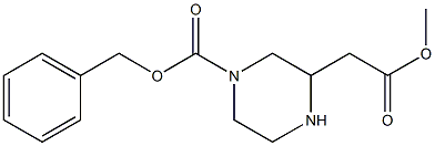 benzyl 3-(2-methoxy-2-oxoethyl)piperazine-1-carboxylate Struktur