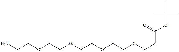 15-Amino-4,7,10,13-tetraoxa-pentadecanoic acid t-butyl ester Struktur