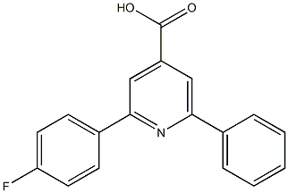 2-(4-fluorophenyl)-6-phenylpyridine-4-carboxylic acid Struktur