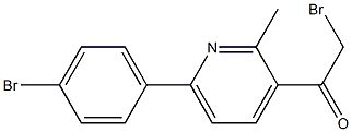 2-bromo-1-(6-(4-bromophenyl)-2-methylpyridin-3-yl)ethanone Struktur