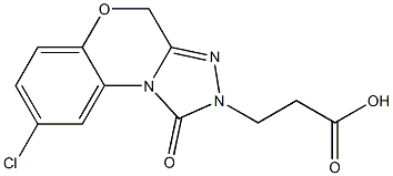 3-(8-Chloro-2,4-dihydro-1-oxo-1,2,4-triazolo(3,4-c)(1,4)-benzoxazin-2-yl)propionic acid Struktur