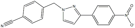 4-((3-(4-nitrophenyl)-1H-pyrazol-1-yl)methyl)benzonitrile Struktur