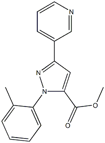 methyl 3-(pyridin-3-yl)-1-o-tolyl-1H-pyrazole-5-carboxylate Struktur