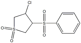 3-Chloro-4-(phenylsulffonyl)tetrahydro-1H-1lambda6-thiophene-1,1-dione Struktur