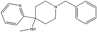 N-Benzyl-4-methylamino-4-(2-pyridyl)-piperidine Struktur