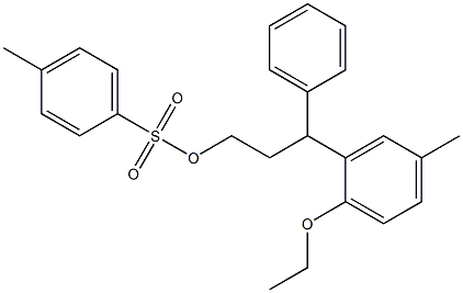 TOLUENE-4-SULFONIC ACID 3-(2-ETHOXY-5-METHYLPHENYL)-3-PHENYL-PROPYLESTER Struktur