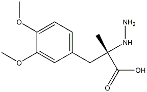 (S)-A-HYDRAZINO-3,4-DIMETHOXY-A-METHYL BENZENEPROPANOIC ACID Struktur