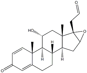 16A,17-EPOXY-11A-HYDROXYPREGN-1,4-DIENE-3,21-DIONE Struktur