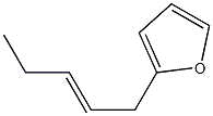 2-[(E)-pent-2-enyl]furan Struktur