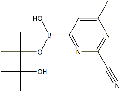 2-CYANO-6-METHYLPYRIMIDINE-4-BORONIC ACID PINACOL ESTER Struktur