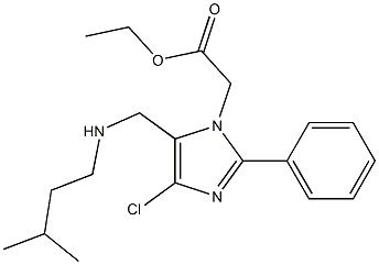 {4-CHLORO-5-[(3-METHYL-BUTYLAMINO)-METHYL]-2-PHENYL-IMIDAZOL-1-YL}-ACETIC ACID ETHYL ESTER Struktur