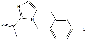 1-[1-(4-CHLORO-2-IODOBENZYL)-1H-IMIDAZOL-2-YL]ETHANONE Struktur