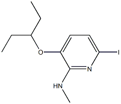 3-(1-ETHYLPROPOXY)-6-IODO-N-METHYLPYRIDIN-2-AMINE Struktur