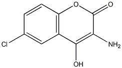 3-AMINO-6-CHLORO-4-HYDROXY-2H-CHROMEN-2-ONE Struktur