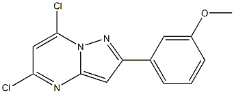 5,7-DICHLORO-2-(3-METHOXYPHENYL)PYRAZOLO[1,5-A]PYRIMIDINE Struktur