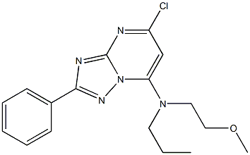 5-CHLORO-N-(2-METHOXYETHYL)-2-PHENYL-N-PROPYL[1,2,4]TRIAZOLO[1,5-A]PYRIMIDIN-7-AMINE Struktur