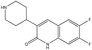 6,7-DIFLUORO-3-PIPERIDIN-4-YLQUINOLIN-2(1H)-ONE Struktur