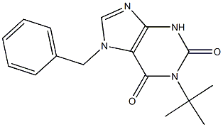 7-BENZYL-1-TERT-BUTYL-3,7-DIHYDRO-1H-PURINE-2,6-DIONE Struktur