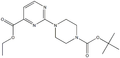 ETHYL 2-[4-(TERT-BUTOXYCARBONYL)PIPERAZIN-1-YL]PYRIMIDINE-4-CARBOXYLATE Struktur