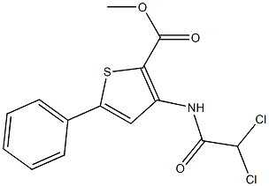 methyl 3-[(2,2-dichloroacetyl)amino]-5-phenylthiophene-2-carboxylate Struktur