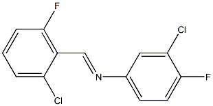 N1-(2-chloro-6-fluorobenzylidene)-3-chloro-4-fluoroaniline Struktur