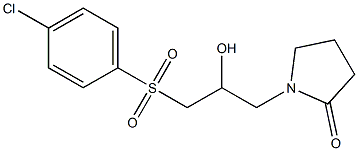 1-{3-[(4-chlorophenyl)sulfonyl]-2-hydroxypropyl}-2-pyrrolidinone Struktur