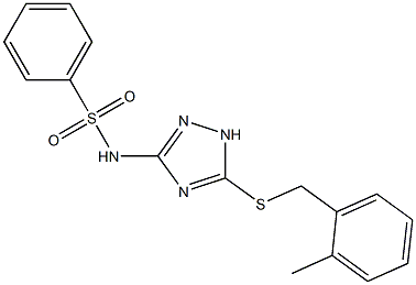 N-{5-[(2-methylbenzyl)sulfanyl]-1H-1,2,4-triazol-3-yl}benzenesulfonamide Struktur