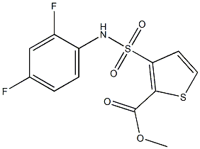 methyl 3-[(2,4-difluoroanilino)sulfonyl]thiophene-2-carboxylate Struktur