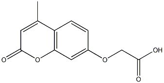 2-[(4-methyl-2-oxo-2H-chromen-7-yl)oxy]acetic acid Struktur