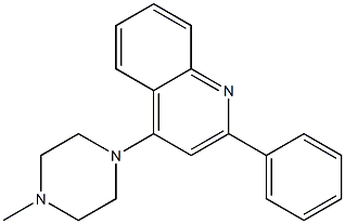 4-(4-methylpiperazino)-2-phenylquinoline Struktur