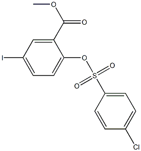 methyl 2-{[(4-chlorophenyl)sulfonyl]oxy}-5-iodobenzenecarboxylate Struktur