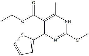 ethyl 6-methyl-2-(methylthio)-4-(2-thienyl)-1,4-dihydropyrimidine-5-carboxylate Struktur