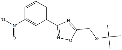 5-[(tert-butylthio)methyl]-3-(3-nitrophenyl)-1,2,4-oxadiazole Struktur