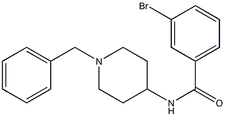 N-(1-benzyl-4-piperidinyl)-3-bromobenzenecarboxamide Struktur