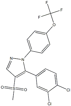 5-(3,4-dichlorophenyl)-4-(methylsulfonyl)-1-[4-(trifluoromethoxy)phenyl]-1H-pyrazole Struktur