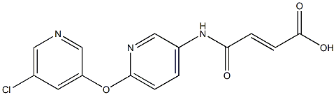 4-({6-[(5-chloro-3-pyridyl)oxy]-3-pyridyl}amino)-4-oxobut-2-enoic acid Struktur