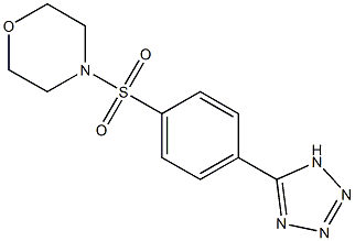 4-{[4-(1H-1,2,3,4-tetraazol-5-yl)phenyl]sulfonyl}morpholine Struktur