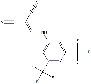 2-{[3,5-di(trifluoromethyl)anilino]methylidene}malononitrile Struktur