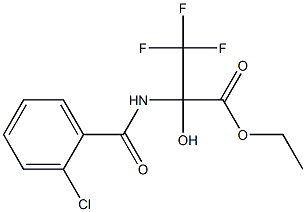 ethyl 2-[(2-chlorobenzoyl)amino]-3,3,3-trifluoro-2-hydroxypropanoate Struktur