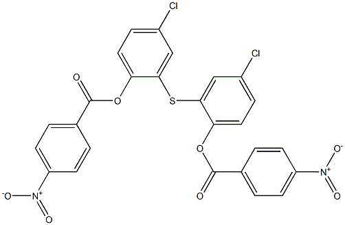 4-chloro-2-({5-chloro-2-[(4-nitrobenzoyl)oxy]phenyl}thio)phenyl 4-nitrobenzoate Struktur