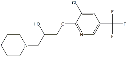 1-{[3-chloro-5-(trifluoromethyl)-2-pyridyl]oxy}-3-piperidinopropan-2-ol Struktur