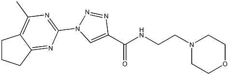 1-(4-methyl-6,7-dihydro-5H-cyclopenta[d]pyrimidin-2-yl)-N-(2-morpholinoethyl)-1H-1,2,3-triazole-4-carboxamide Struktur