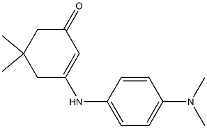 3-[4-(dimethylamino)anilino]-5,5-dimethyl-2-cyclohexen-1-one Struktur