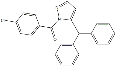 (5-benzhydryl-1H-pyrazol-1-yl)(4-chlorophenyl)methanone Struktur