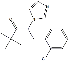 1-(2-chlorophenyl)-4,4-dimethyl-2-(1H-1,2,4-triazol-1-yl)-3-pentanone Struktur