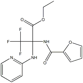 ethyl 3,3,3-trifluoro-2-[(2-furylcarbonyl)amino]-2-(2-pyridylamino)propanoate Struktur