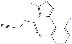 prop-2-ynyl 3-(2,6-dichlorophenyl)-5-methylisoxazole-4-carboxylate Struktur