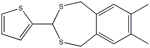 7,8-dimethyl-3-(2-thienyl)-1,5-dihydro-2,4-benzodithiepine Struktur