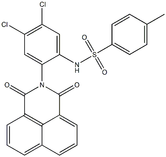 N1-[4,5-dichloro-2-(1,3-dioxo-2,3-dihydro-1H-benzo[de]isoquinolin-2-yl)phen yl]-4-methylbenzene-1-sulfonamide Struktur