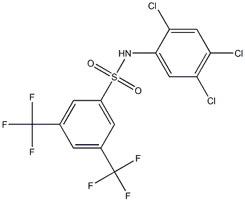 N1-(2,4,5-trichlorophenyl)-3,5-di(trifluoromethyl)benzene-1-sulfonamide Struktur